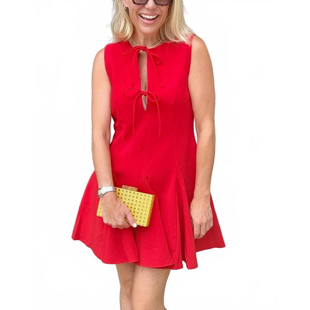 NEW BEULAHSTYLE paladium mini dress in red